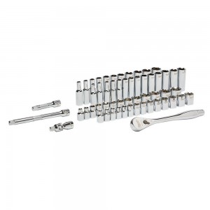 MILWAUKEE 56pc 3/8inch Drive Metric/AF Socket Set 48229008 MILWAUKEE 56pc 3/8inch Drive Metric/AF Socket Set 48229008