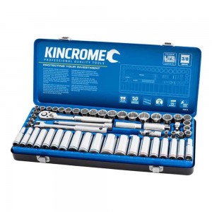 KINCROME 3/8inch Drive Socket Set Deep/Standard Metric & Imperial 57 Piece K28014