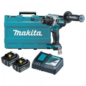 MAKITA 18V Brushless 13mm 2 x 5.0Ah Hammer Drive Drill Kit DHP486RTE