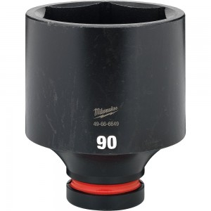 MILWAUKEE SHOCKWAVE 1inch Drive 90mm Deep 6 Point Impact Socket 49666649 MILWAUKEE SHOCKWAVE 1inch Drive 90mm Deep 6 Point Impact Socket 49666649