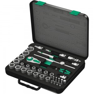 WERA 10-32mm 1/2Inch Drive 1/2inch-1 8100 MET/AF SC Socket Set - 37 Piece WER003645