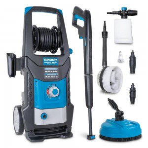 SABER 2400W 2610PSI Pressure Washer with Hose Reel and Patio Cleaner SABPWE2400