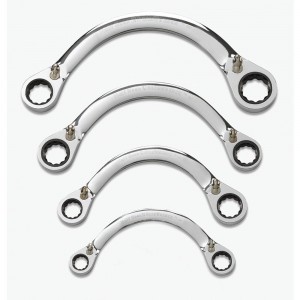 GEARWRENCH 3/8-7/8inch 1/2 Moon A/F Ring Ratcheting Spanner Set 4pc 9840D GEARWRENCH 3/8-7/8inch 1/2 Moon A/F Ring Ratcheting Spanner Set 4pc 9840D